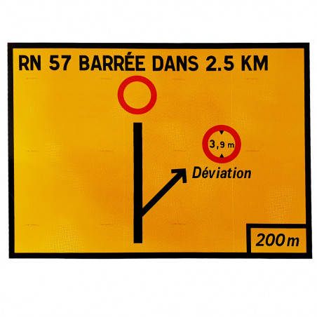 Panneau KD42a ex1 Déviation WPSignalisation