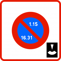 Panneau stationnement entrée zone stationnement alternance et durée limitée avec disque B6B5