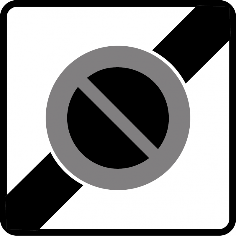 Panneau stationnement sortie de zone à stationnement interdit B50A