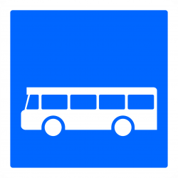 Panneau indication arrêt d’autobus C6