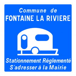 Panneau indication stationnement caravanes et autocaravanes C23