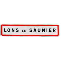 Panneau de localisation d'entrée agglomération EB10-1 | Lons le Saunier | Ville et village