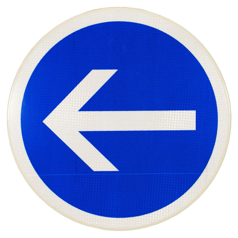 Face avant du panneau B21-2 - Panneau obligation de tourner à droite I WP Signalisation