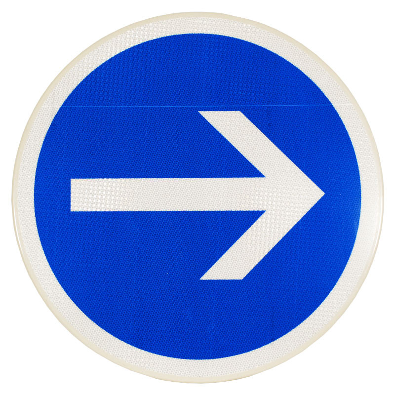 Face du panneau B21-1 - panneau direction obligatoire I WP Signalisation