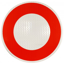 Panneau d'interdiction circulation interdite à tout véhicule dans les deux sens B0
