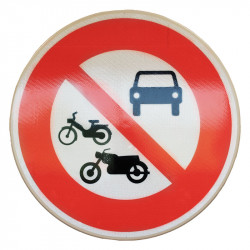 Panneau d'interdiction accès interdit à tous les véhicules à moteur B7B | Panneau B7B | WPSignalisation
