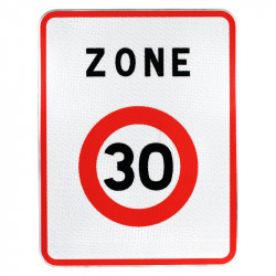 Panneau B30 de signalisation  - Vitesse limitée à une zone 30 I WP Signalisation