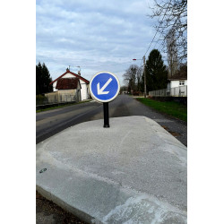 Panneau B21a2 - Panneau contournement obligatoire gauche I Route d'une ville | WP Signalisation