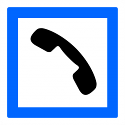 Panneau services cabine téléphonique publique CE2B