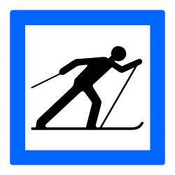 Panneau services point de départ d'une circuit de ski de fond CE6B