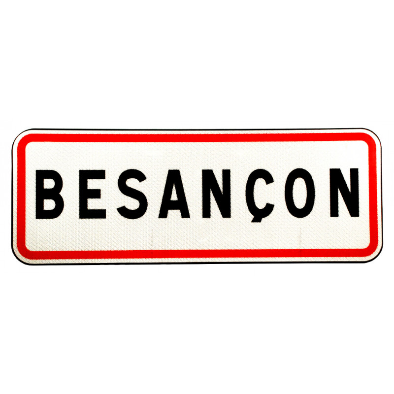 Panneau de localisation d'entrée agglomération EB10-1 | Besançon | Ville et village