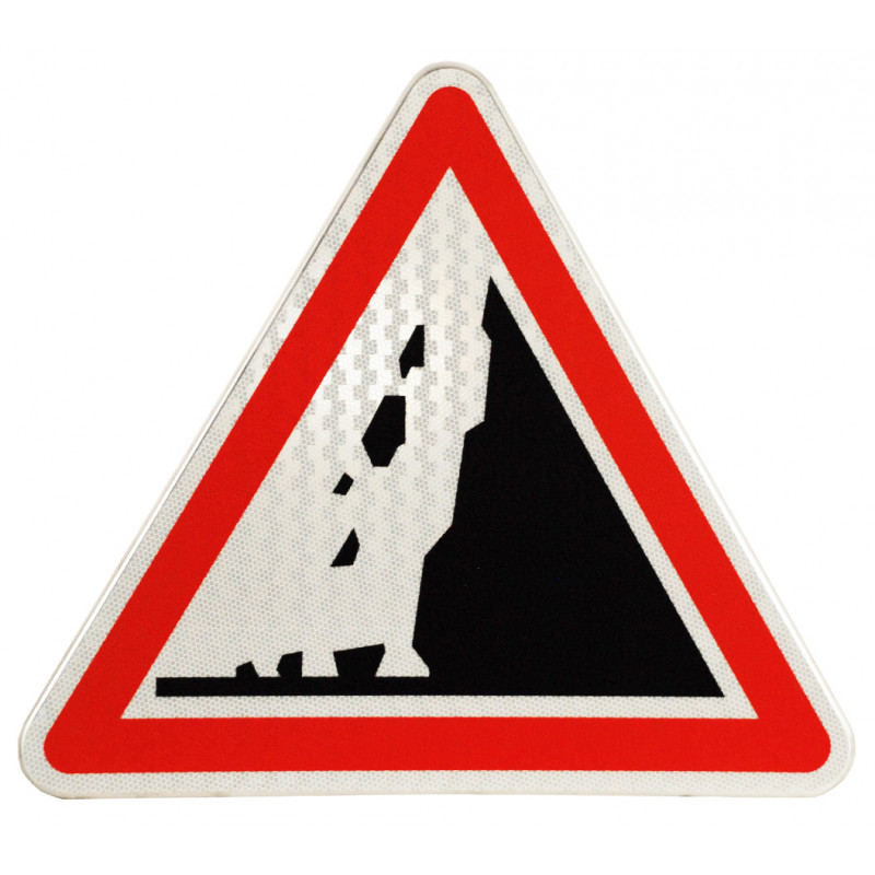 Panneau de danger risque de chute de pierres A19 | Avalanche | Eboulement