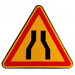 Panneau de danger chaussée rétrécie AK3 | Travaux et chantiers