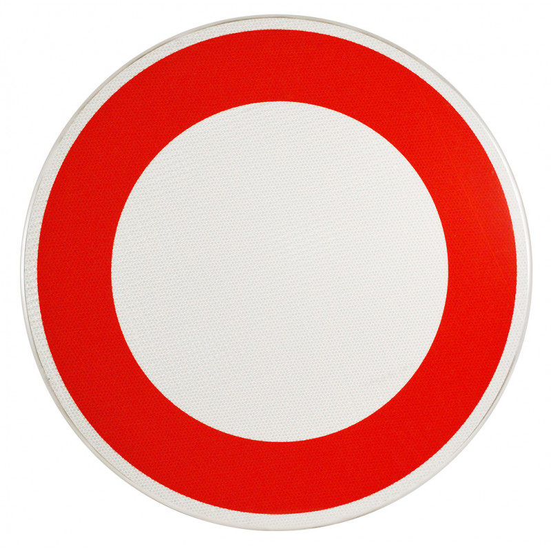 Panneau d'interdiction circulation interdite à tout véhicule dans les deux sens B0