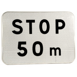 Panonceau distance M5a stop à 50 mètre | Panneau personnalisable