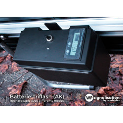 Batterie du panneau triflash AK5 leds I Panneau temporaire lumineux | Batterie rechargeable avec modes