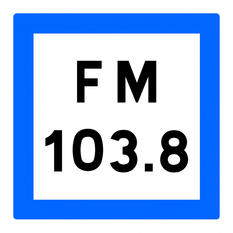 Panneau services fréquence d’émission d’une station de radiodiffusion CE22