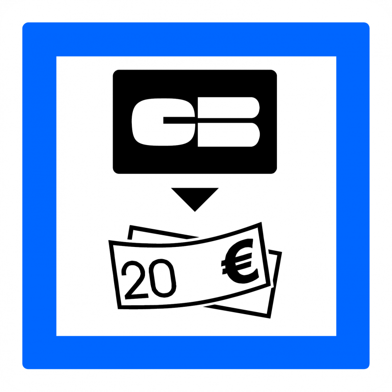 Panneau services distributeur de billets de banque CE25