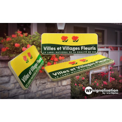 Panneau Ville et Village fleuris I Panneau village 2 fleurs en 360 degrés I WP Signalisation