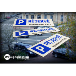 Panneau stationnement et parking personnalisé | Place réservée pour les copropriétés | WP Signalisation