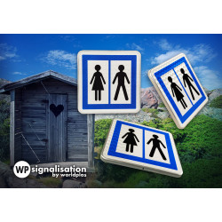 Panneau services toilettes ouvertes au public CE12 | Panneau CE12 | WP Signalisation