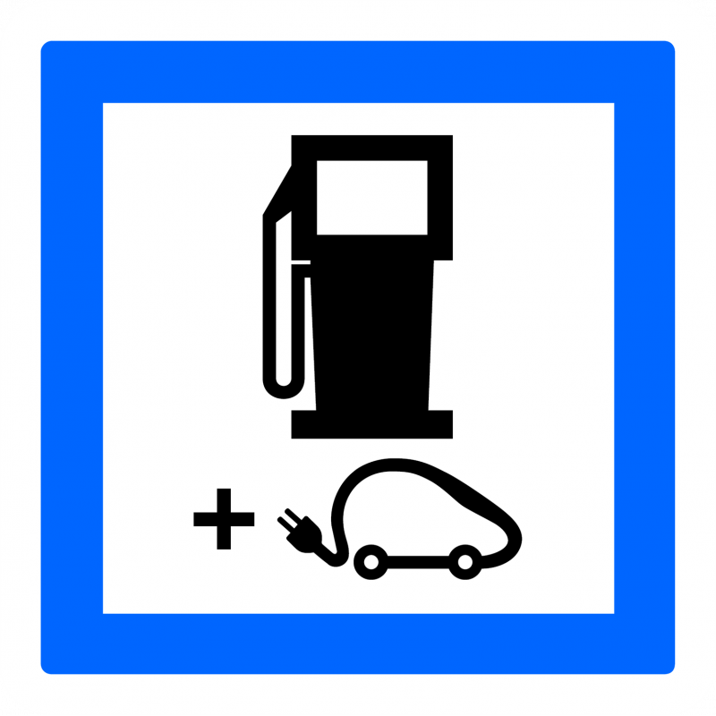 Panneau services poste de distribution de carburant CE15g
