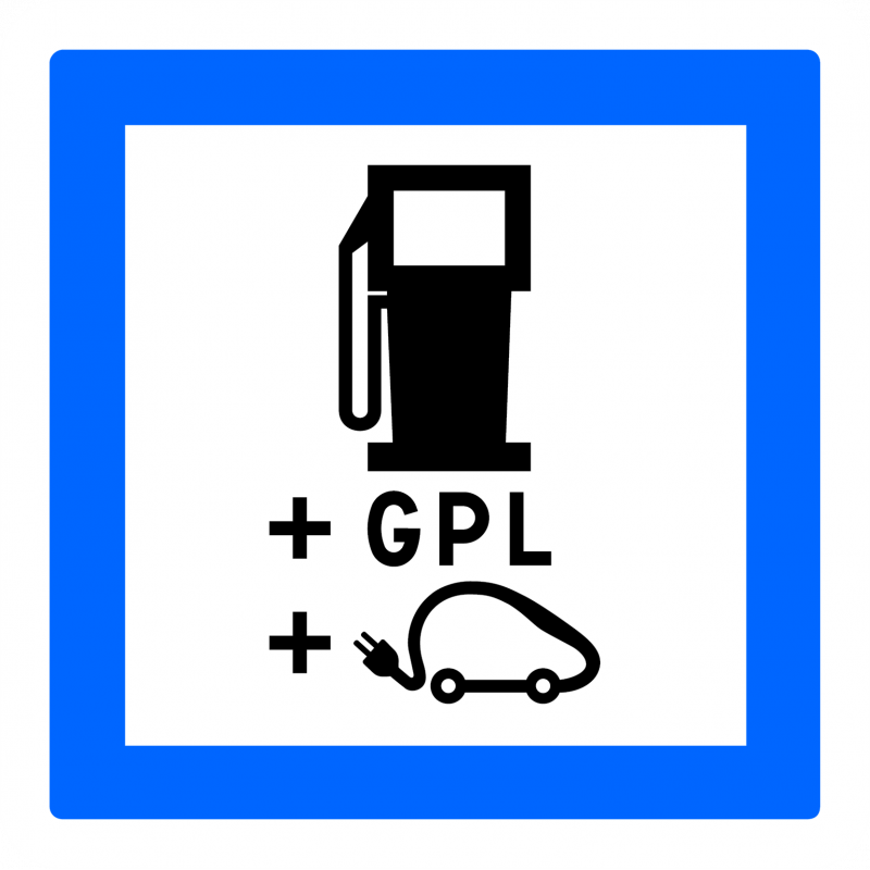 Panneau services poste de distribution de carburant gaz de pétrole liquéfié (GPL) CE15h