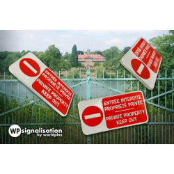 Plaque et panneau propriété privée personnalisé | Private proprety keep out | WPSignalisation
