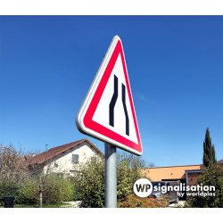 Panneau de signalisation A3 I Panneau chaussée rétrécie I WP Signalisation