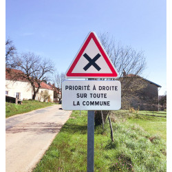 Panneau intersection de voie AB1 priorité a droite | Nature morte du panneau AB1 | WPSignalisation Made in France