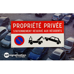 Panneau stationnement et parking personnalisé | Propriété privée stationnement réservé aux résidents
