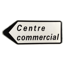 Panneau directionnel pour centre commercial et centre ville D21b2 pour D21 | WPSignalisation