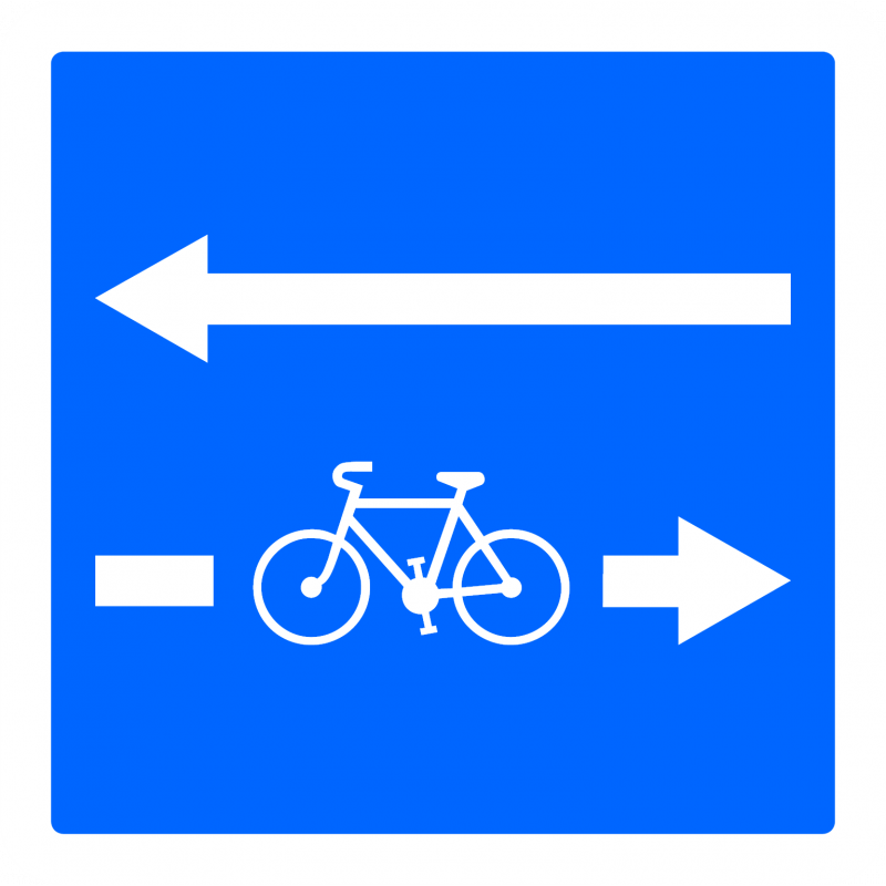 Panneau indication traversée de cyclistes C24c-2