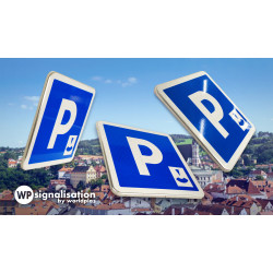 Panneau indication parking zone bleue C1B par WP Signalisation | Panneau parking contrôle par disque en 360 degré