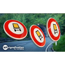 Panneau d'interdiction matières dangereuses B18C | Panneau B18C pour véhicules de marchandises ou camions de marchandises