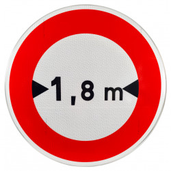 Panneau d'interdiction limitation de largeur B11 | Panneau largeur de camion | WP Signalisation