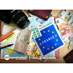 Panneau de localisation Etat membre UE E39 | Panneau Europe en format stickers disponible ! | WP Signalisation