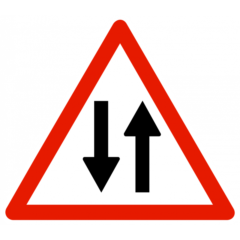 Panneau de danger circulation dans les deux sens A18 l WP Signalisation