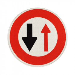 Panneau BK15 Cédez le passage temporaire I Travaux et chantiers | WP Signalisation