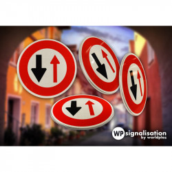 Rotation du panneau BK15 Cédez le passage I  Convient pour de la signalisation de travaux et chantiers | WP Signalisation