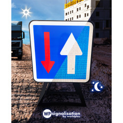 Panneau de signalisation C18 - Priorité à la circulation I Film retroreflexion normée NF et CE| WP Signalisation
