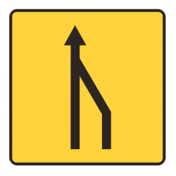 Panneau KD10A ex1 pour la réduction de voie à droite | Travaux et chantiers pour de la signalisation temporaire