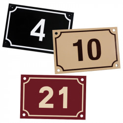 Panneau et plaques d'informations numéro de maison