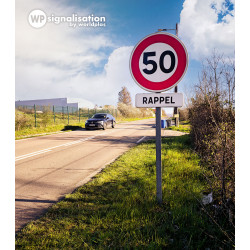 Panneau de signalisation B14 50km en ville et campagne I Panneau vitesse par WP Signalisation | Made in France