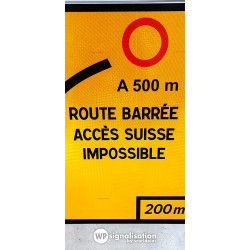 Paneau voierie temporaire présignalisation de déviation KD42c