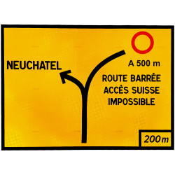 Paneau voierie temporaire présignalisation de déviation KD42c
