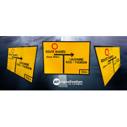 Paneau voierie temporaire présignalisation de déviation KD42c