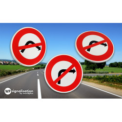 Panneau B2b - Interdiction de tourner à droite à la prochaine intersection | Rotation du panneau B2B | WPSignalisation