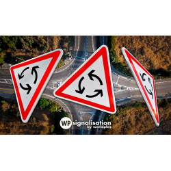 Rotation du panneau AB25 Carrefour à sens giratoire I WP Signalisation | Ville et village | Rond point