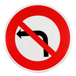 Panneau temporaire BK2a | Interdiction de tourner à gauche